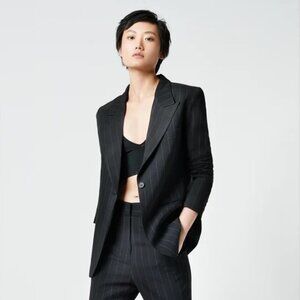 Smythe 90s Blazer, Black/Pinstripe